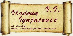 Vladana Ignjatović vizit kartica